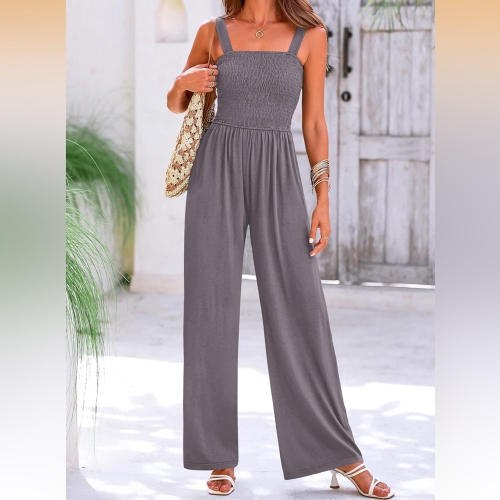 Chic Charcoal Sleeveless Jumpsuit
